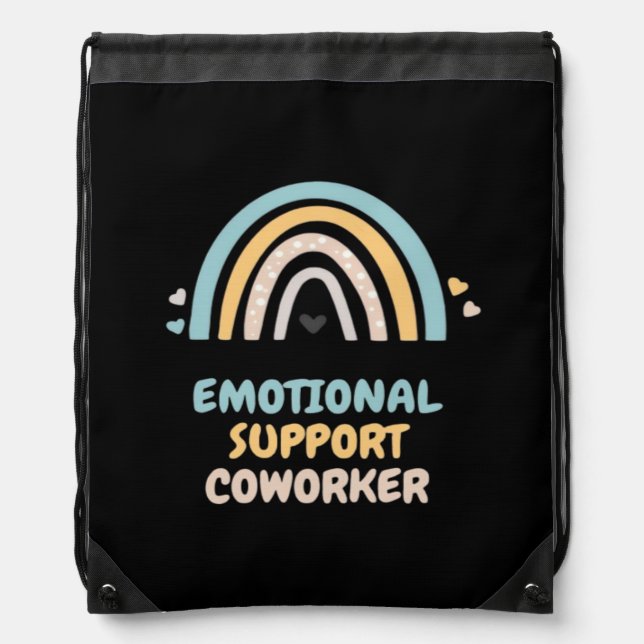 Emotional Help Coworker Classic Viral Meme and Chi Drawstring Bag (Front)