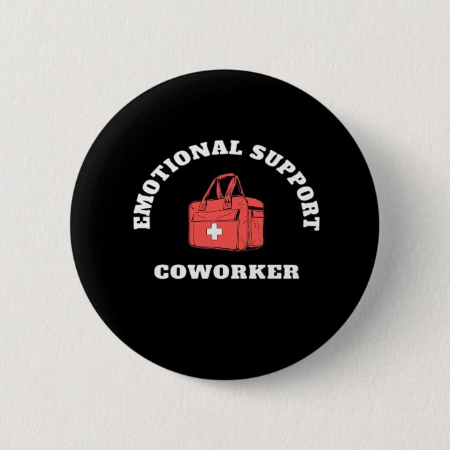 Emotional Help Coworker Funny And Viral Sloth Button (Front)