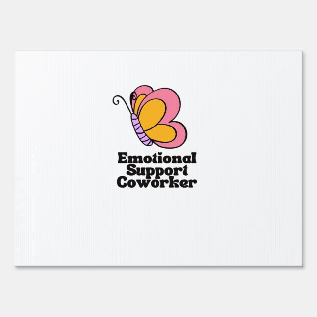 Emotional Help Coworker - Funny Work Bestie Sign (Front)