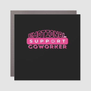 Emotional Help Coworker Pink Flower Essential Car Magnet
