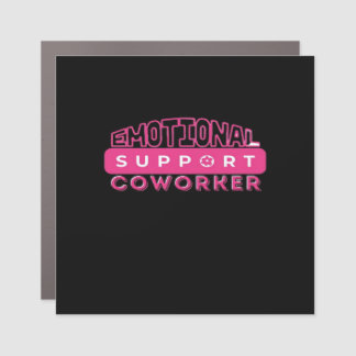 Emotional Help Coworker Pink Flower Essential Car Magnet
