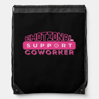 Emotional Help Coworker Pink Flower Essential Drawstring Bag