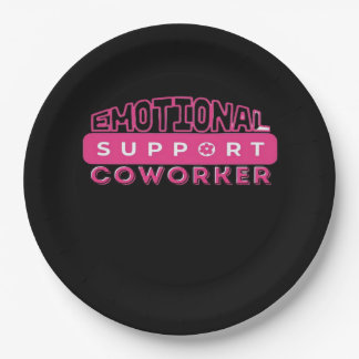 Emotional Help Coworker Pink Flower Essential Paper Plates