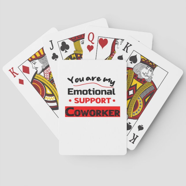 Emotional Help Coworker Sloth Vibes Poker Cards (Back)