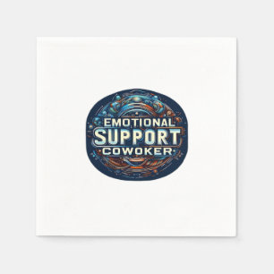 Emotional Help Coworker, Typography Classic Napkins