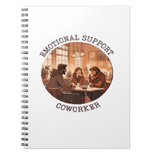 Emotional Help Coworker Whimsical Office Ally Clas Notebook