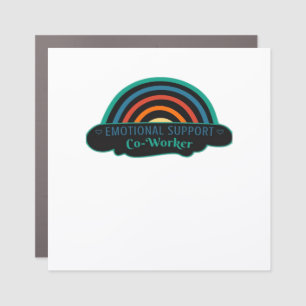 Emotional Help Coworker Work Bestie Blue Classic Car Magnet