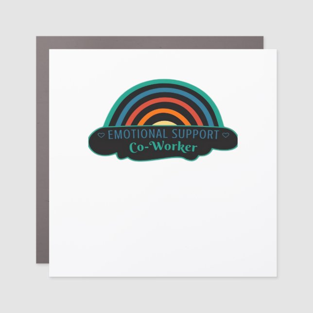 Emotional Help Coworker Work Bestie Blue Classic Car Magnet (Front)