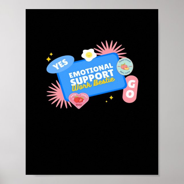 Emotional Help Coworker - Work Bestie Office Gift  Poster (Front)