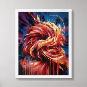 Emotional Outburst Abstract Expressionism Framed Art