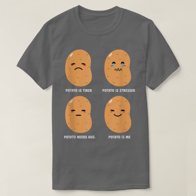 Emotional Potato Cute Potato Potato Spud  T-Shirt (Design Front)