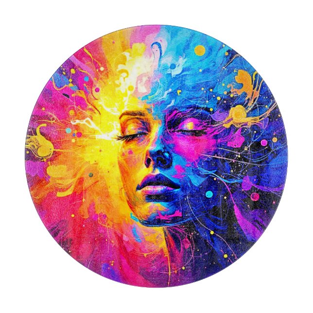 Emotional Radiance Portrait Cutting Board (Front)