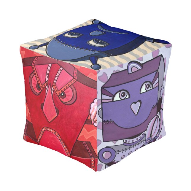 Emotional Robot Pillow (Angled Back)