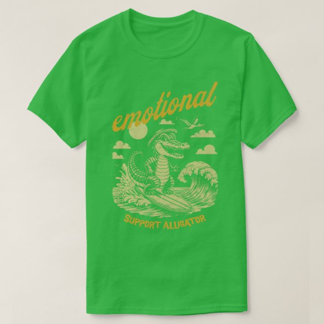 Emotional Support Alligator T-Shirt (Design Front)