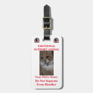 Emotional Support Animal Identification Luggage Ta Luggage Tag