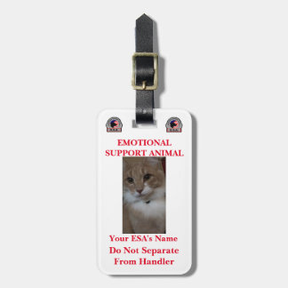 Emotional Support Animal Identification Luggage Ta Tag