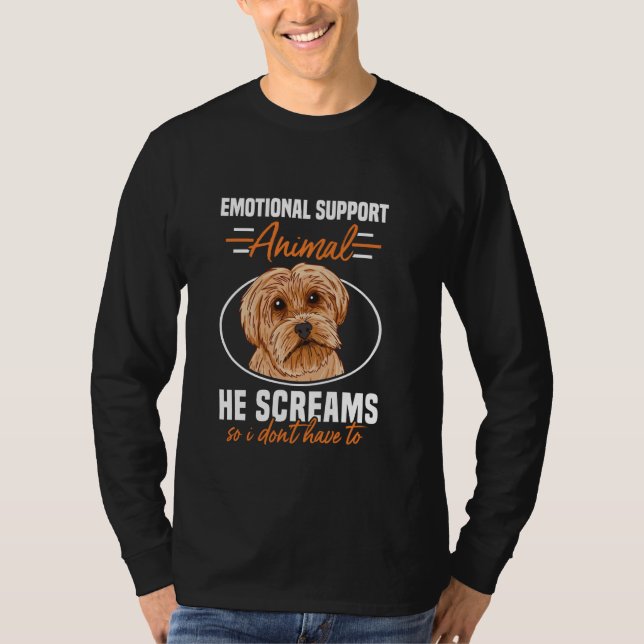 Emotional Support Animal Yorkshire Terrier Dog Lov T-Shirt (Front)