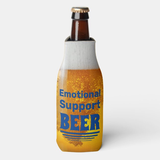 Emotional Support Beer Bottle Cooler (Bottle Front)