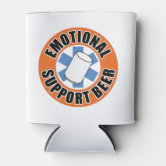 Emotional Support Beverage Joke Beer or Soda Bottle Cooler