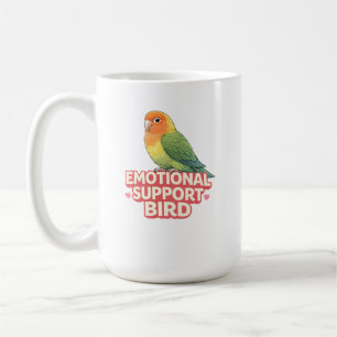Emotional Support Bird Lovebird Coffee Mug