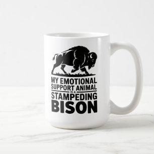 Emotional Support Bison Neurodivergent Humor Coffee Mug