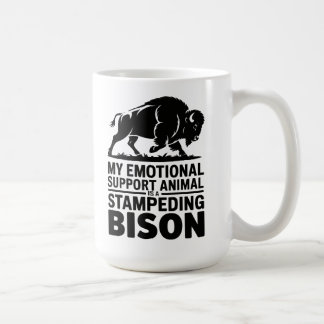 Emotional Support Bison Neurodivergent Humor Coffee Mug