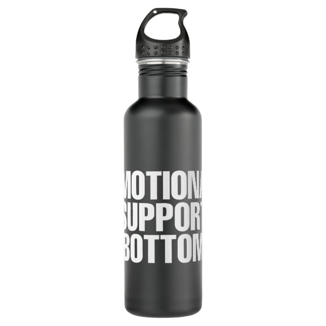 Emotional Support Bottom  Stainless Steel Water Bottle (Front)
