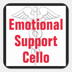 Emotional Support Cello - Funny Sticker