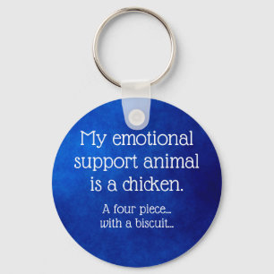 Emotional Support Chicken Keychain