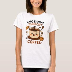 Emotional Support Coffee Cute Kawaii Coffee Lover T-Shirt