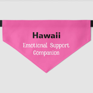 Emotional Support Companion Pink Pet Bandana Collar