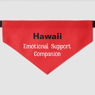 Emotional Support Companion Red Pet Bandana Collar
