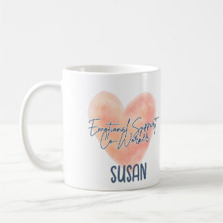 Emotional Support Coworker Work Besties Custom Mug