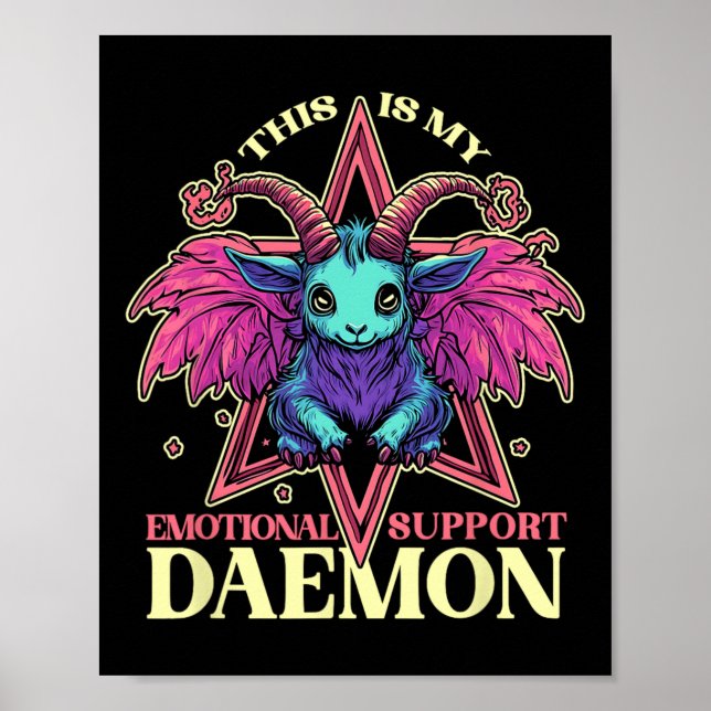 Emotional Support Demon With Cute Goat Daemon Hall Poster (Front)