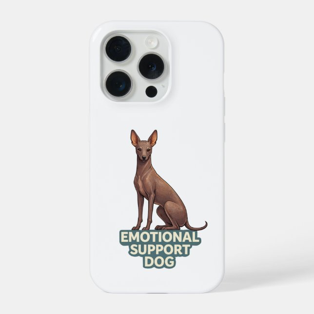 Emotional Support Dog Peruvian Inca Orchid iPhone Case (Back)