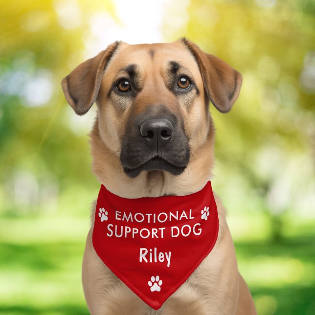 Emotional Support Dog Red Pet Bandana Collar (Creator Uploaded)