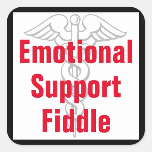 Emotional Support Fiddle _ Funny Sticker