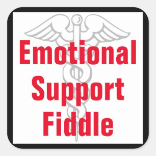 Emotional Support Fiddle - Funny Sticker