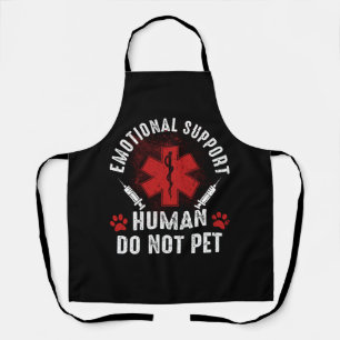 Emotional Support Human Do Not Pet Service Dog Lov Apron