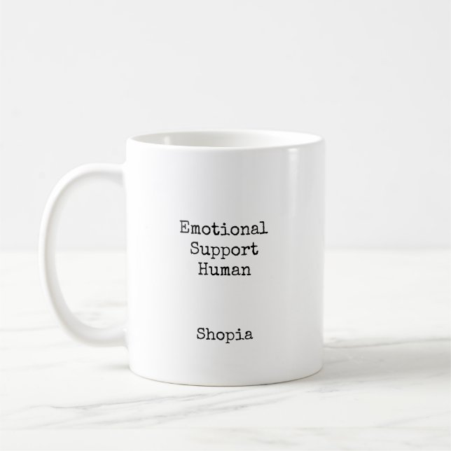 Emotional Support Human Personalized  Coffee Mug (Left)