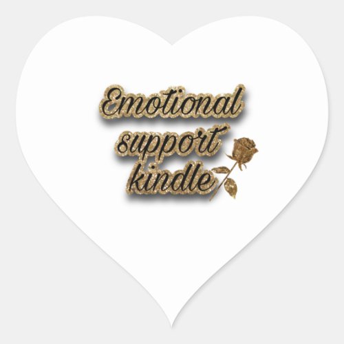 emotional support kindle heart sticker