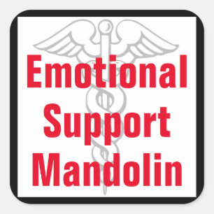 Emotional Support Mandolin - Funny Sticker