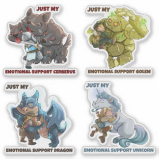 Emotional Support Mythical Creatures vinyl sticker