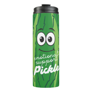 Emotional Support Pickle Funny Green Thermal Tumbler