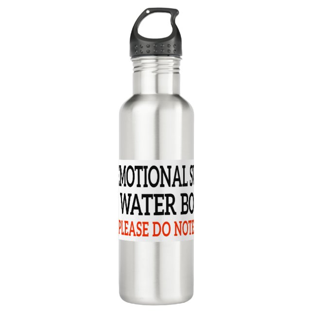 Emotional Support - PLEASE DO NOTE PET Stainless Steel Water Bottle (Front)