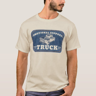 Emotional Support Truck Vintage Patch Design T-Shirt