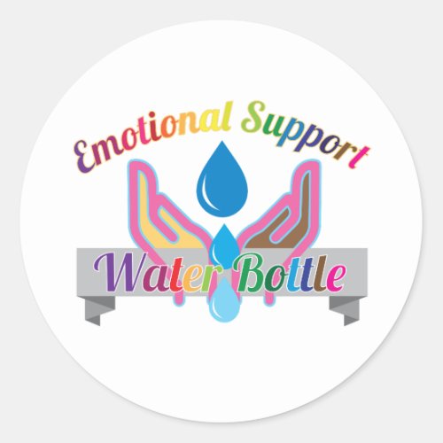 Emotional Support Water Bottle PRIDE Sticker
