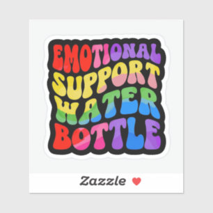 emotional support water bottle sticker