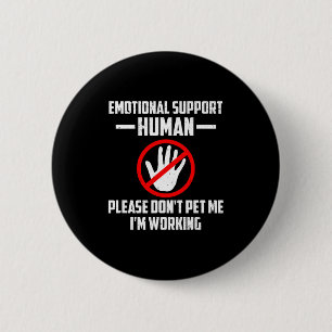 Emotional-suprt Human Halloween Costume Do Not Pet Button