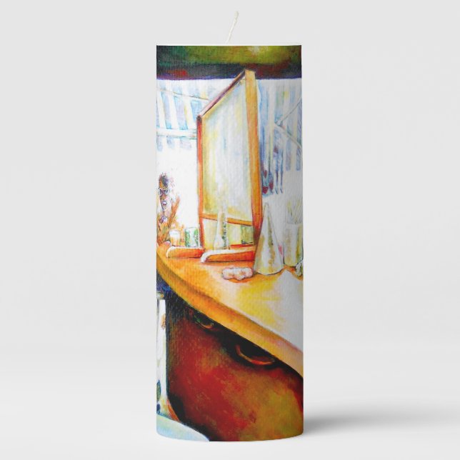 Emotional to Motivate, Logic to Justify Pillar Candle (Front)